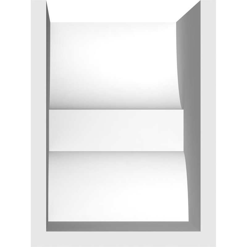 Queue de chevron standard en PVC de qualité architecturale Ridgewood, H 8 po x L 6 po x P 12 po