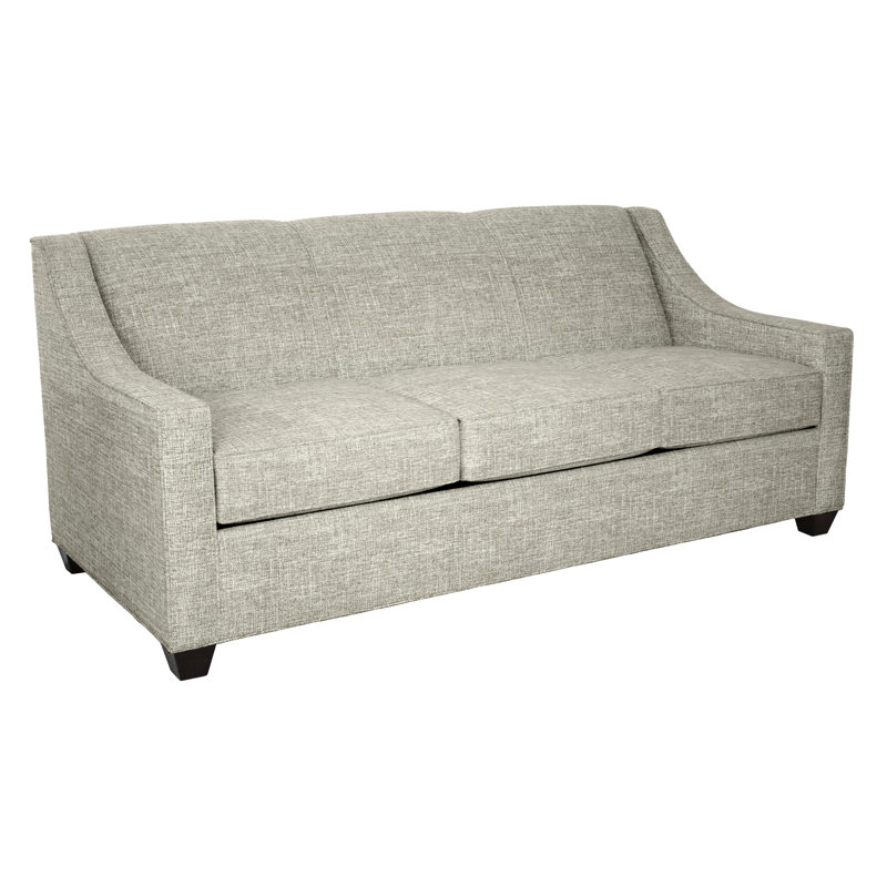 Phillips Square Arm Sofa with Reversible Cushions, Archetype Quartz, 34.5" H x 76" W x 36" D, Cafelle