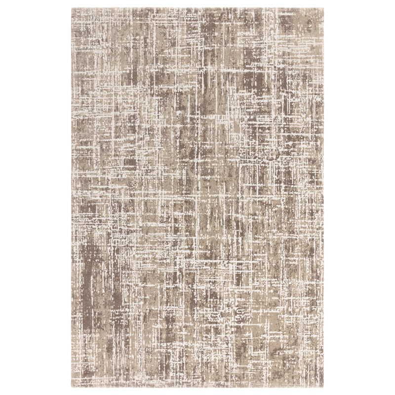 Sienna Textured Abstract Design Polypropylene Area Rug - Modern Rustic Living & Dining Room, Rectangle 120 x 170 cm