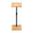 Bamboo Couch Tray Table Height Adjustable C-Shaped End Table with Slots 2 Tier Sofa Side Table