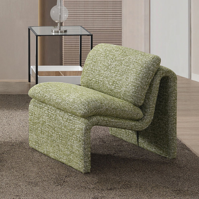 Fauteuil d'appoint l 26,4 po Boucle, Vert