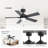 42" Modern Ceiling Fan with Light and Remote, Quiet Reversible DC Motor, 3CCT LED, for Bedroom and Living Room-24798779