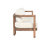 Lucca Acacia Wood Upholstered 3-Seater Patio Sofa With Cushions