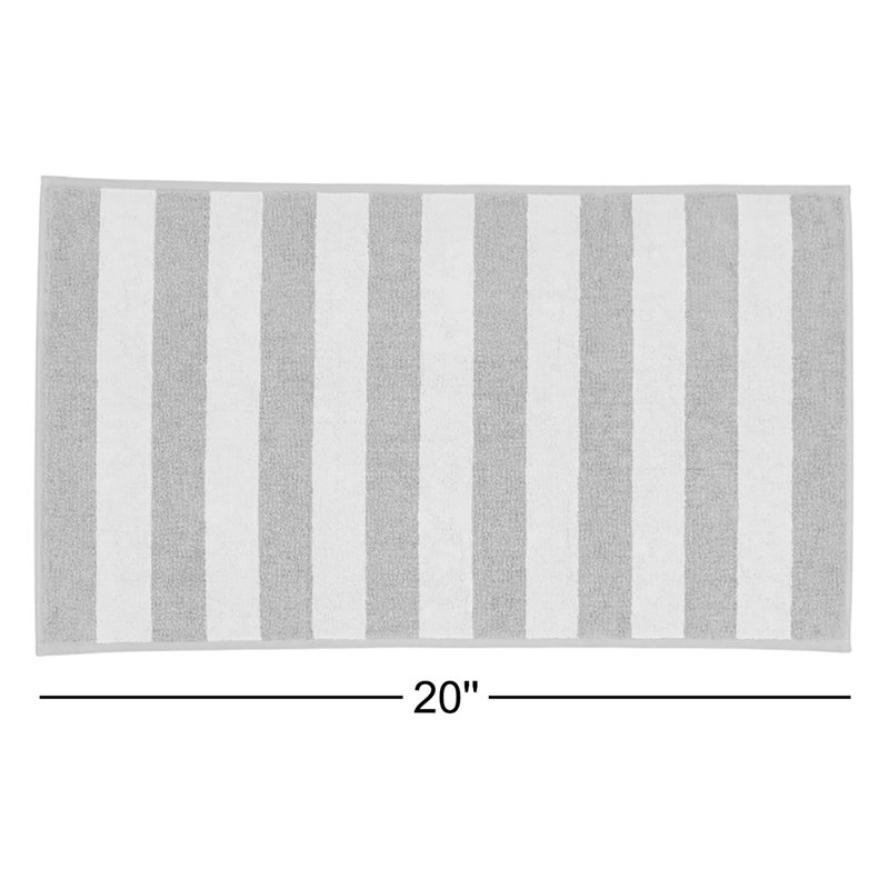 Simple Striped Striped Bath Mat, Mustard/Bronze