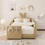 Lit plateforme simple avec tête de lit pour oreilles de lapin, barrière de sécurité et poche de rangement-1122468800