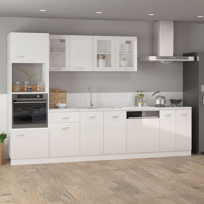 Lyon Microwave Cabinet Lyon, High Gloss White
