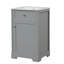 Meuble-lavabo de 20 po avec lavabo, armoire de salle de bain avec porte à fermeture douce, support de rangement et tablette réglable-1066877857