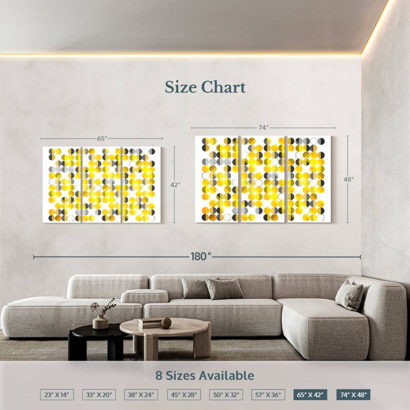 Avery Molecular Abstract Geometric, 42" H x 65" W