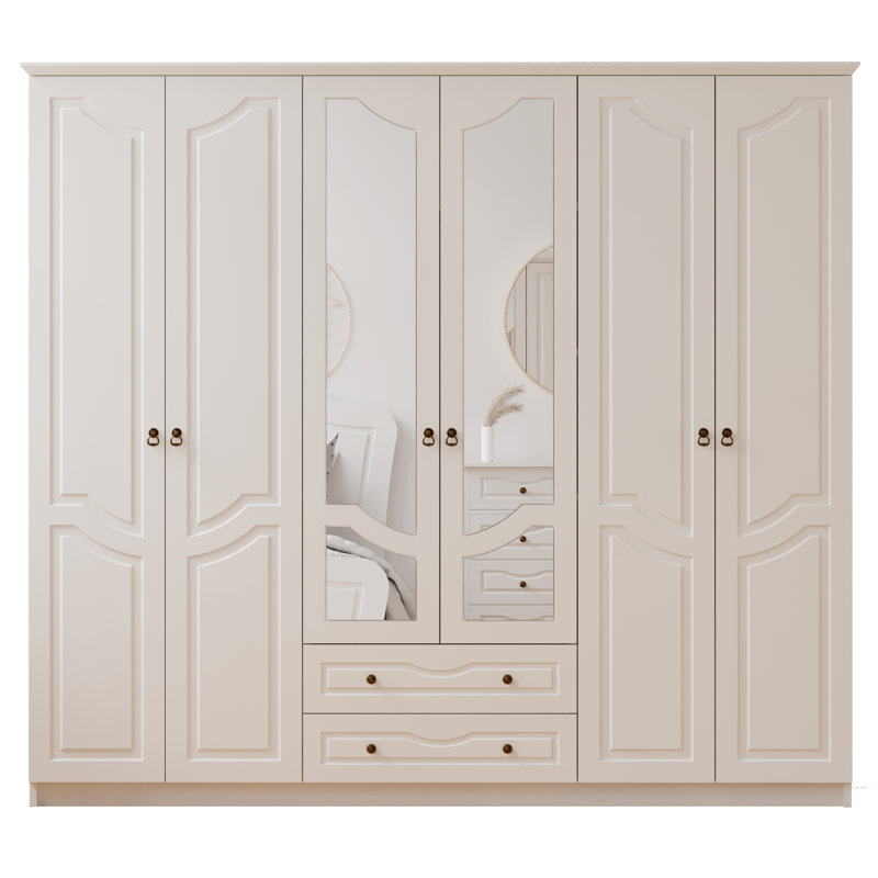 Antravia 6 Door Manufactured Wood Wardrobe