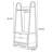 Solid Wood Coat Rack with Double Drawers