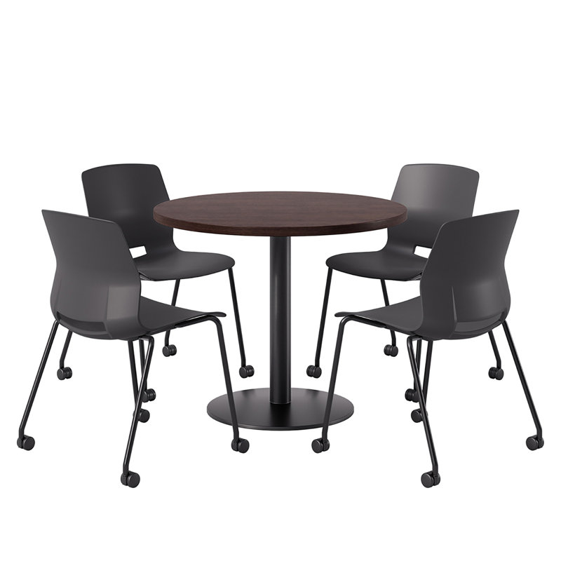 Ensemble repas pour quatre personnes, Noir, Espresso, H 29 po x L 36 po x l 36 po