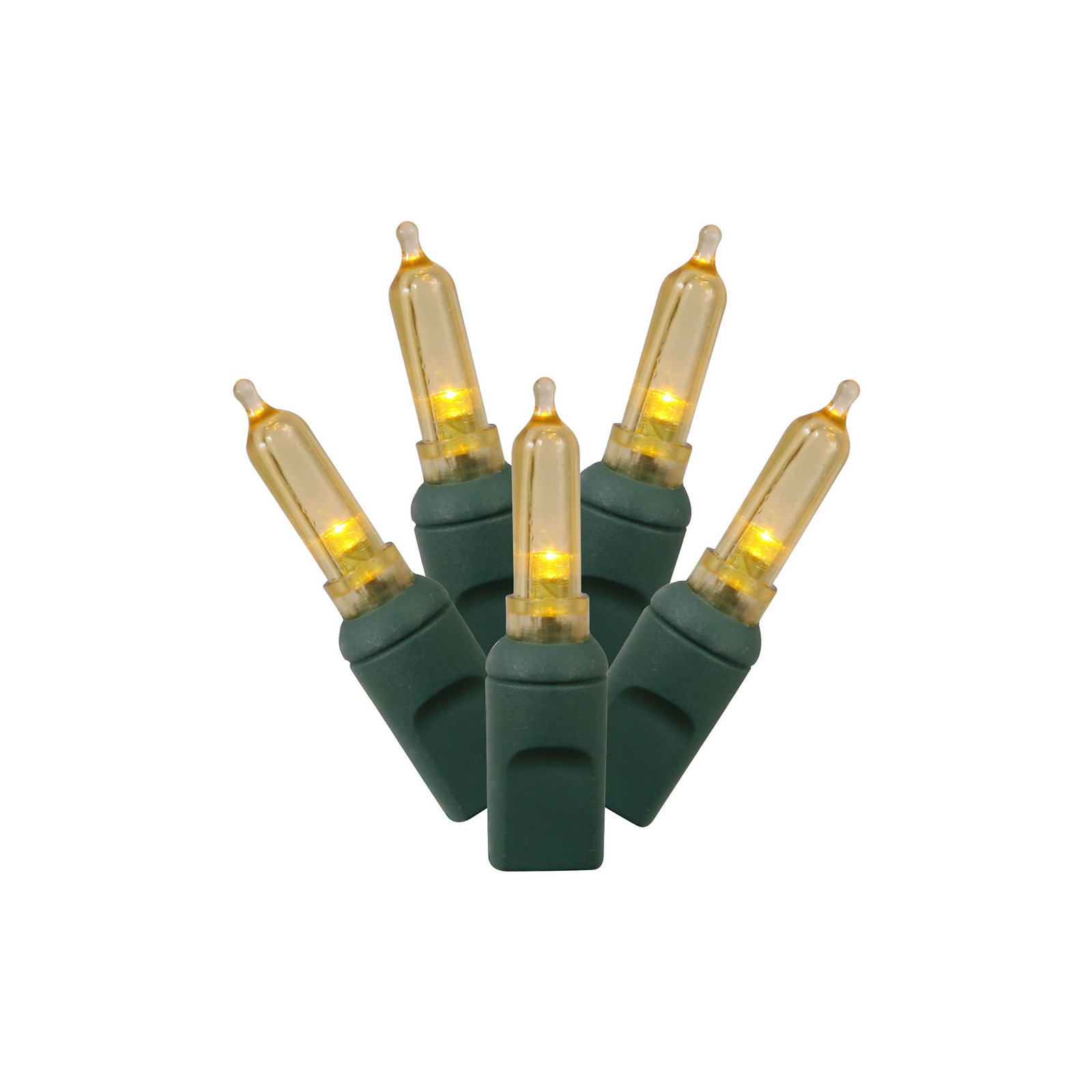 Italian LED Single Mold Christmas Light Set, Yellow