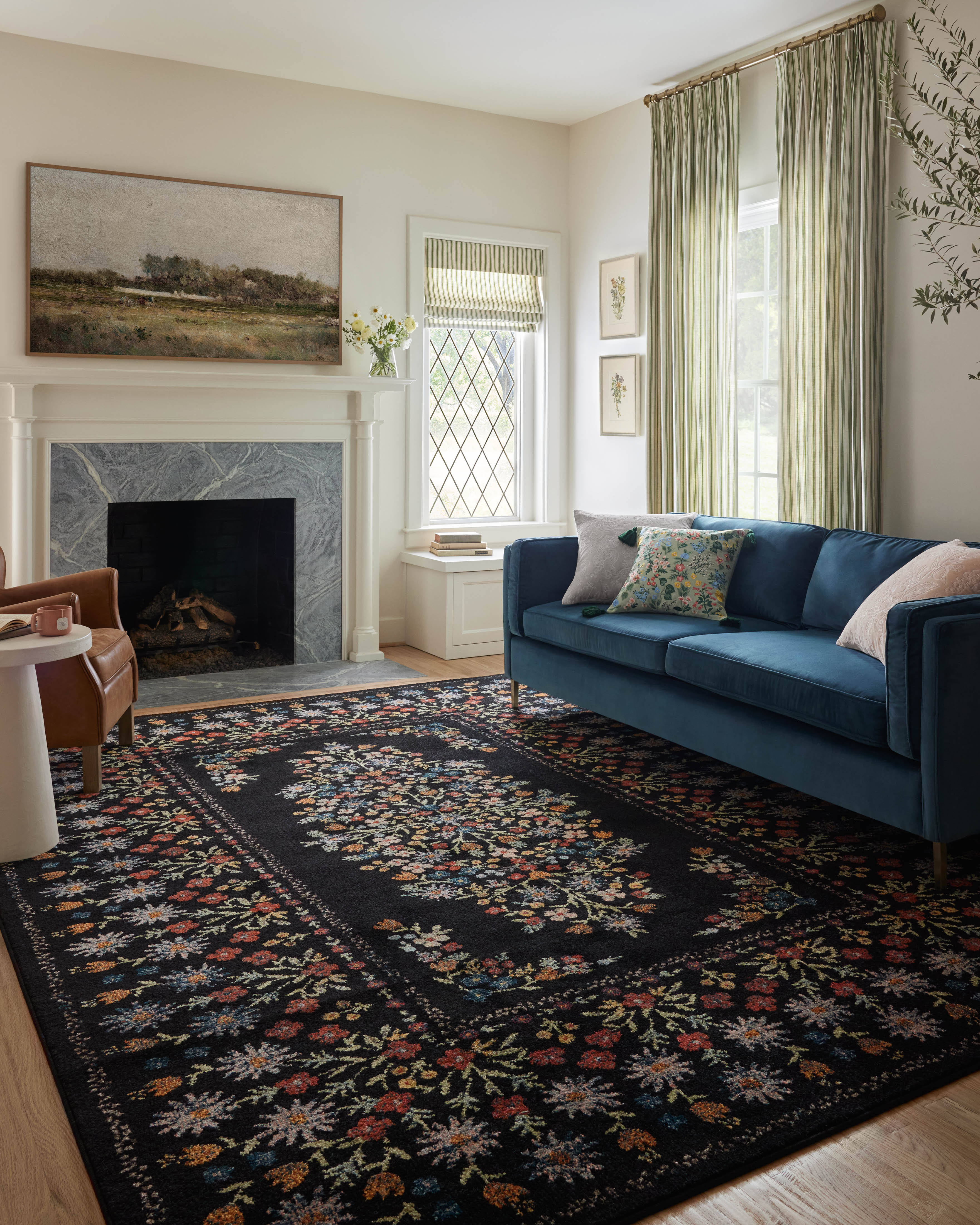 Rifle Paper Co. x Loloi Laurel Black Area Rug & Reviews Wayfair