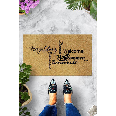 Durable PVC Doormat, Non-Slip Underside, 15.7 x 23.6 inches | 100% PVC Material, Machine Washable at 86°F | Perfect for Indoor & Outdoor Use, Easy to Clean, Stylish & Functional Welcome Mat