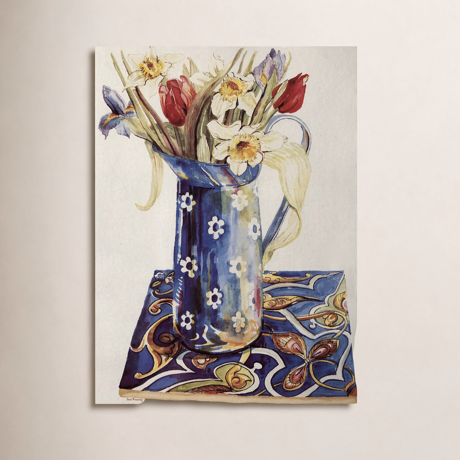 Tulips by Thewsey Joan, Brown, 41" H x 31" W