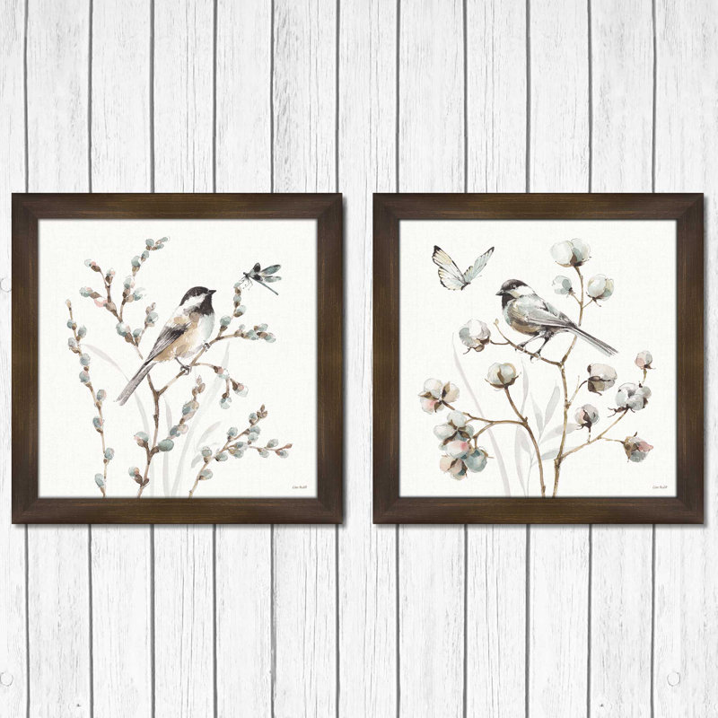 " A Country Weekend XVI " 2 - Pieces Painting Print, Distressed Bronze Framed Paper, 15" H x 30" W x 0.75" D