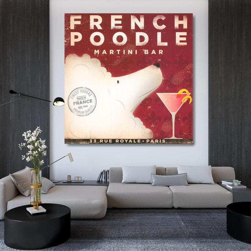 Caniche français, H 37 po x l 36 po