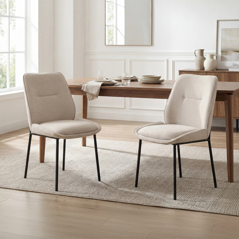 Taylar 49.5cm H Upholstered Upholstered Back Accent, Beige