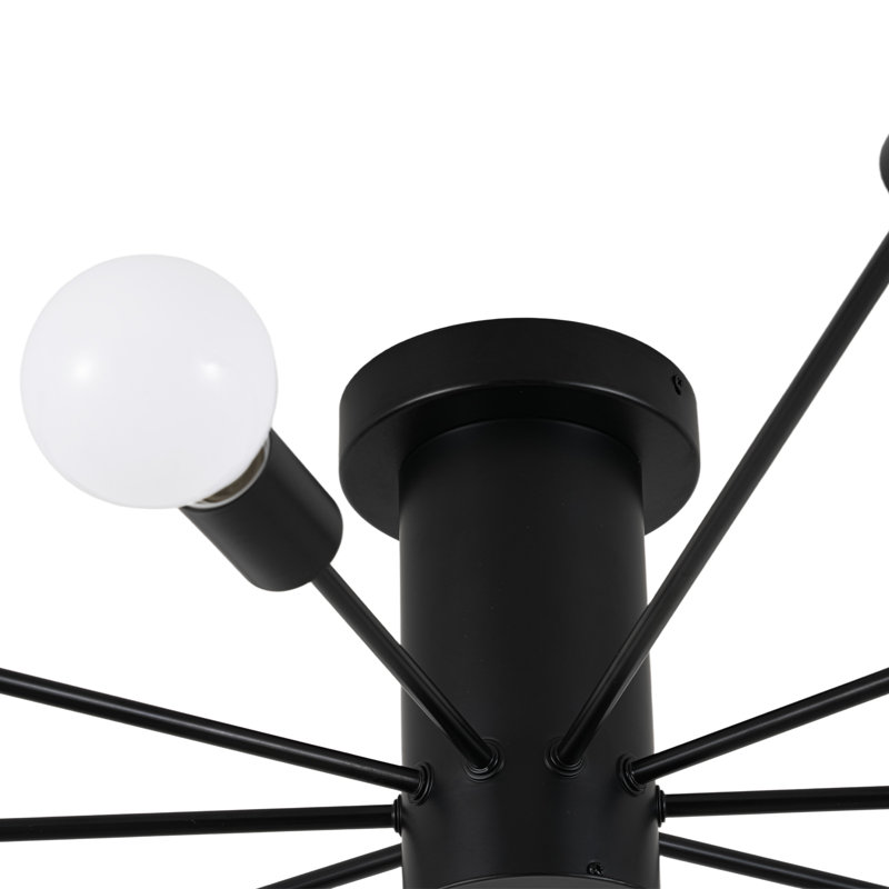 10 - Plafonnier semi-encastré Sputnik à rayonnement lumineux avec DEL