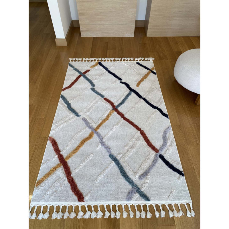 Tapis en coton Tilina, Rectangle 6 pi 7 po x 10 pi 6 po