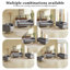 Canapé Chesterfield en velours avec coussins ronds-1052513653
