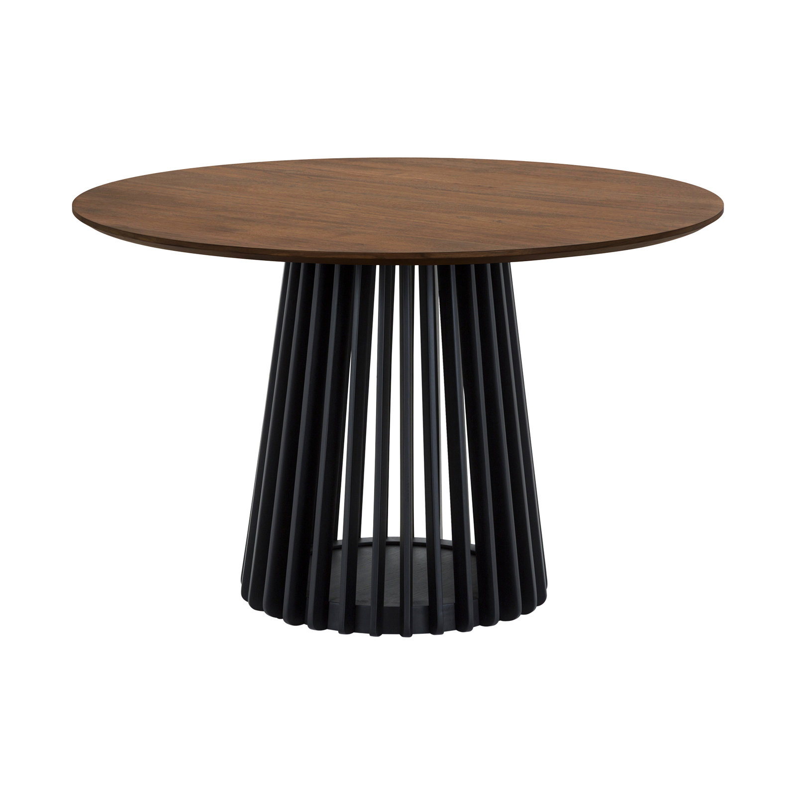 Brysa 5 - Piece Extendable Dining Set, Walnut, Black