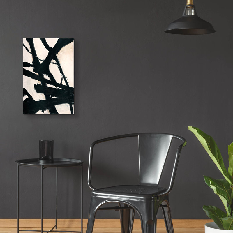 Art mural en verre Ivy Bronx «Be derrière noir» par Steven Dick, H 24 po x l 16 po x P 0,2 po
