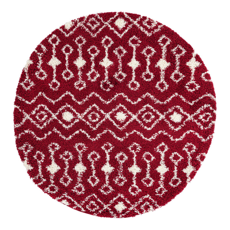 Griego Geometric Indoor Rug, Round 6'1"