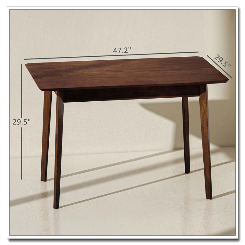 Table Mid-Century facile à nettoyer avec finition peinte, Noyer