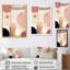 Boho Dreams abstrait géométrique en rose rétro - paysage abstrait art mural salon-1736434734-1736434735
