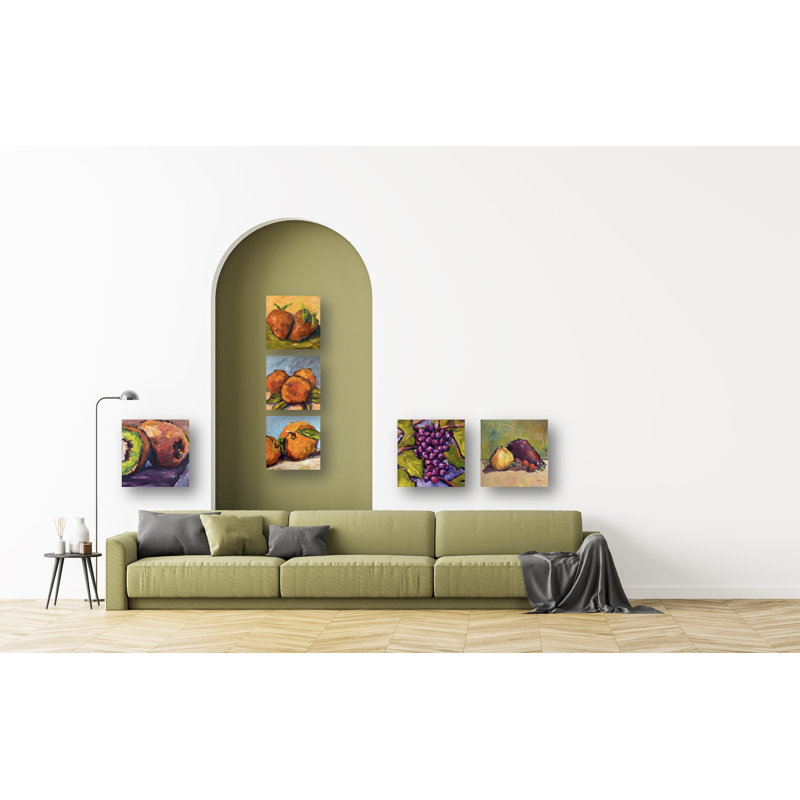 Fruit Set By John Beard Print, Black Floater Framed, 24" W x 24" H x 3" D