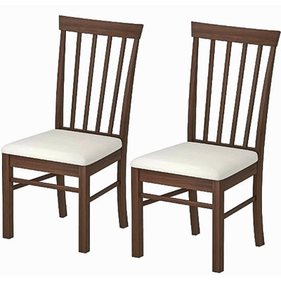 Chaises de cuisine rembourrées de style moderne, ensemble de 2 chaises de salle à manger en bois, avec structure en bois d'hévéa