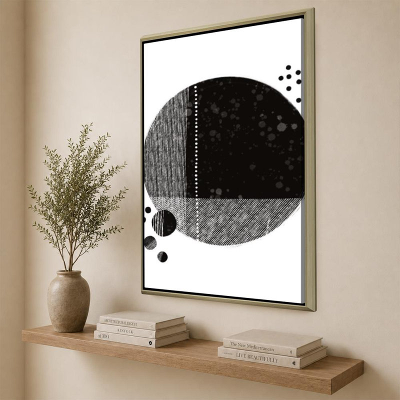 Tribeca I par Melissa Averinos - Impression sur toile, 60" H x 40" W, Beveled Floating Frame, Champagne