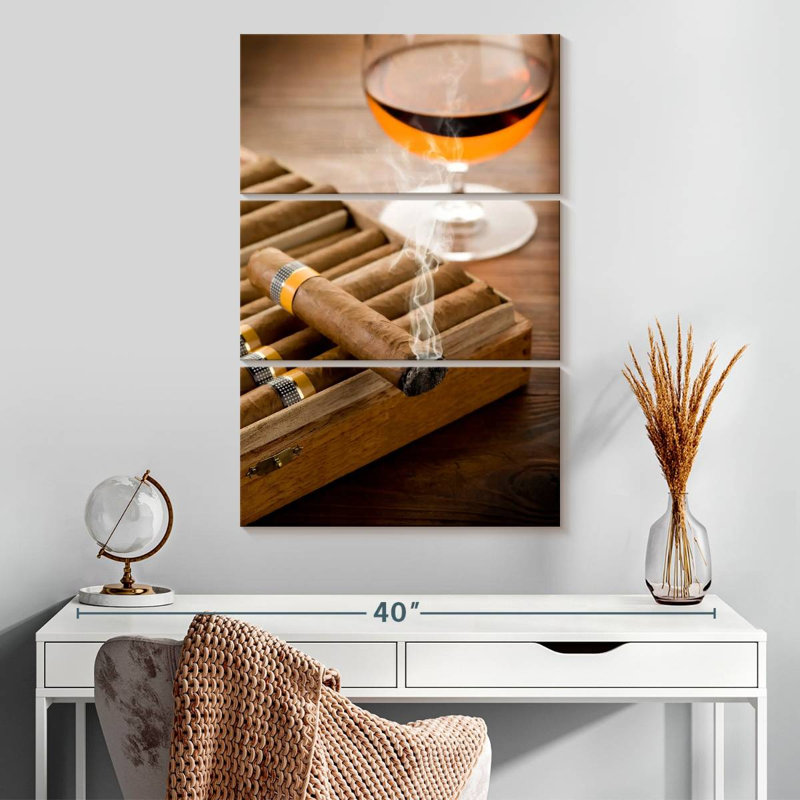 Senne Cigar And Whiskey, 32" H x 20" W