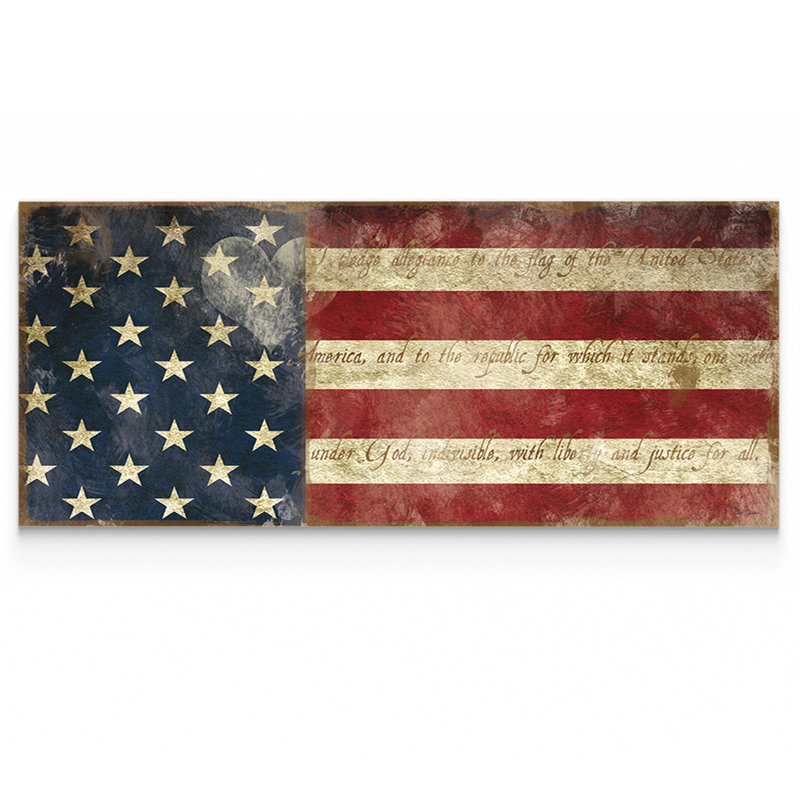Patriotic Red, White, and Blue Canvas Wall Art