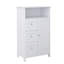 3 armoires 1 porte en blanc - une solution de rangement pratique et élégante pour la salle de bain 3 tiroirs 1 porte pour les articles de toilette essentiels