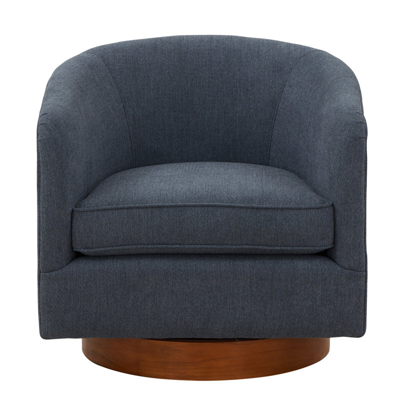 Chaise pivotante en tissu bleu Miramar