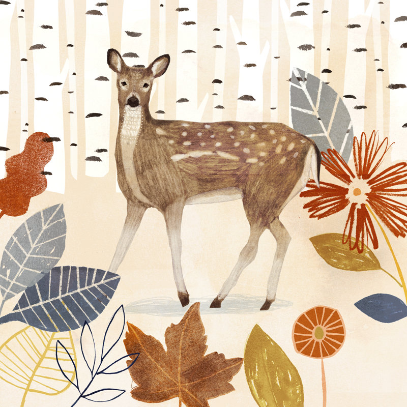 Cozy Autumn Woodland II by Victoria Borges - Wrapped Canvas Painting, 76cm H x 76cm W