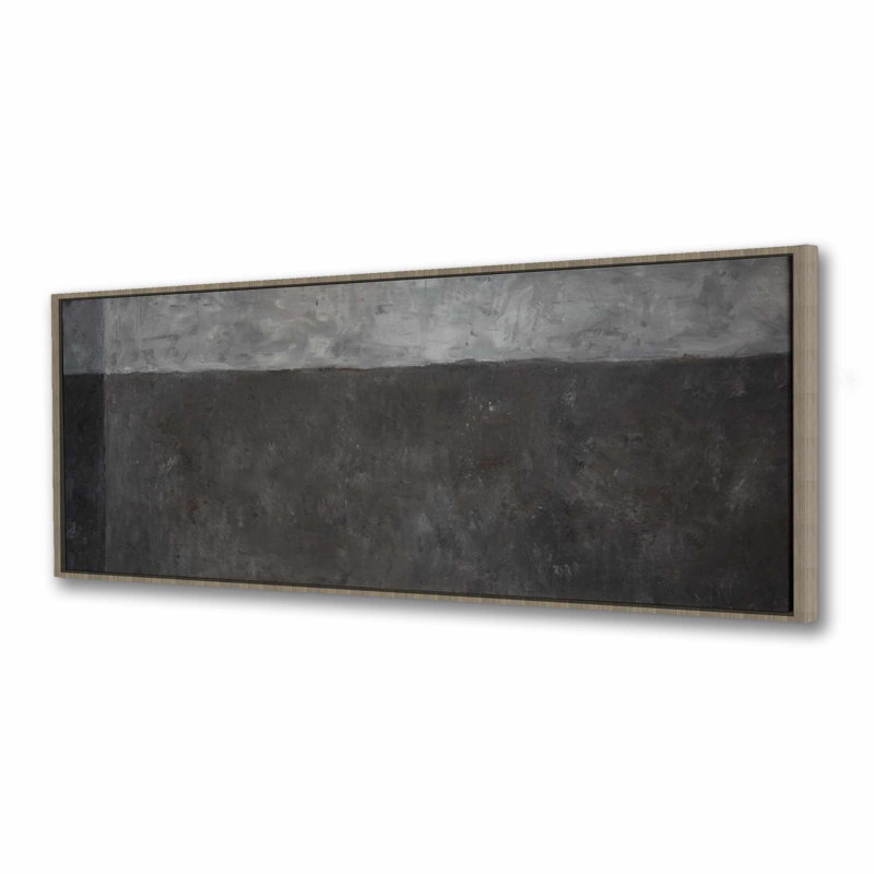 Toile grise à formes abstraites | Décorations nuances de gris, H 17,25 po x l 49,25 po
