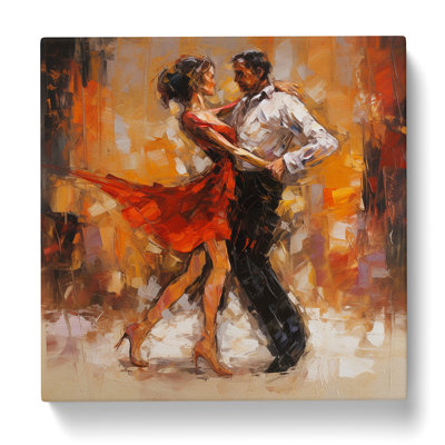 Ballroom Dancing Gestural Art - Wrapped Canvas