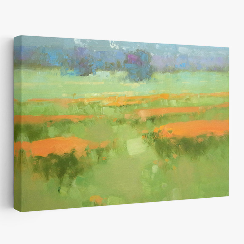 Prairie - Art contemporain de paysages, H 16 po x l 24 po