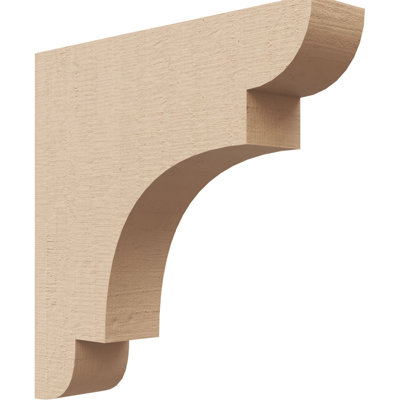 2"W x 10"D x 10"H New Brighton Rough Cedar Woodgrain TimberThane Corbel, Primed Tan