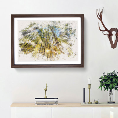 Sunrays Through the Forest - Picture Frame Graphic Art Print