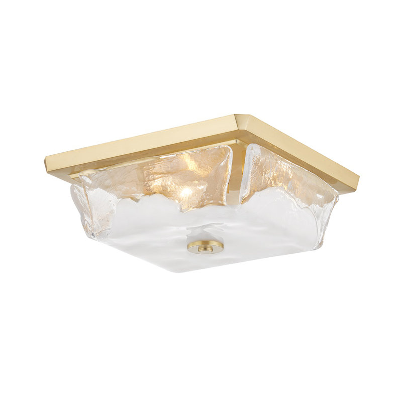 Plafonnier encastré 3 lumières Hines, Laiton vieilli