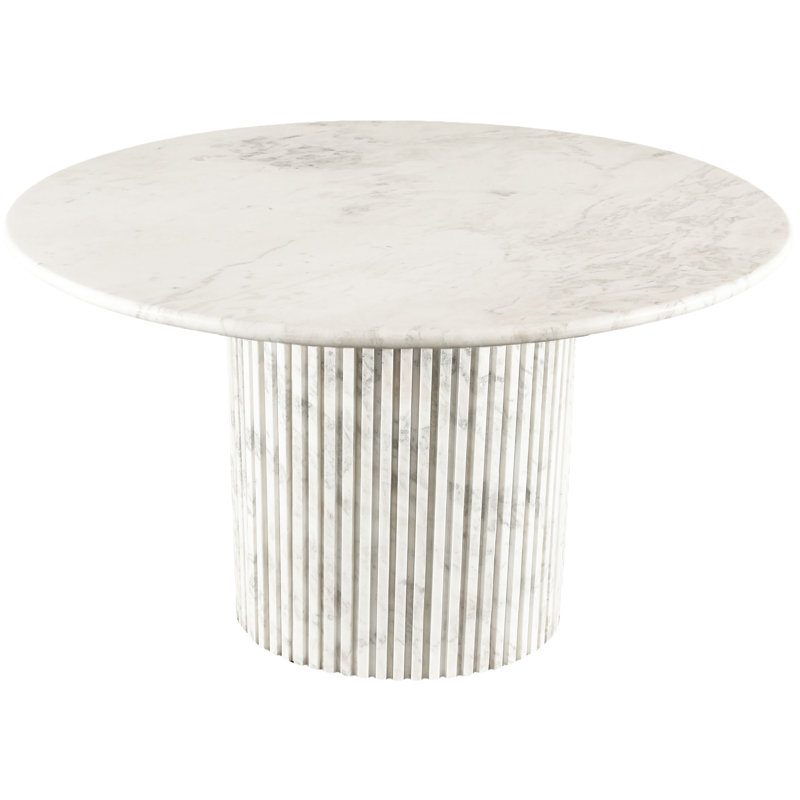 Genoa Jamary Dining Table, White Marble
