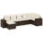 Vidaxl Garden Sofa Set Brown, Cream White
