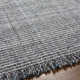 Viewcrest Striped Handmade Flatweave Recycled P.E.T. Area Rug in Slate Blue/White