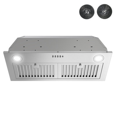 Streamline Sacchi 30" 350 Cubic Feet Per Minute Ductless Insert Range Hood with Baffle Filter and Light Included