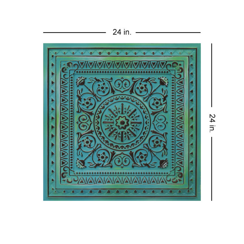 Medieval Blue 24'' PVC Decorative Ceiling Tile