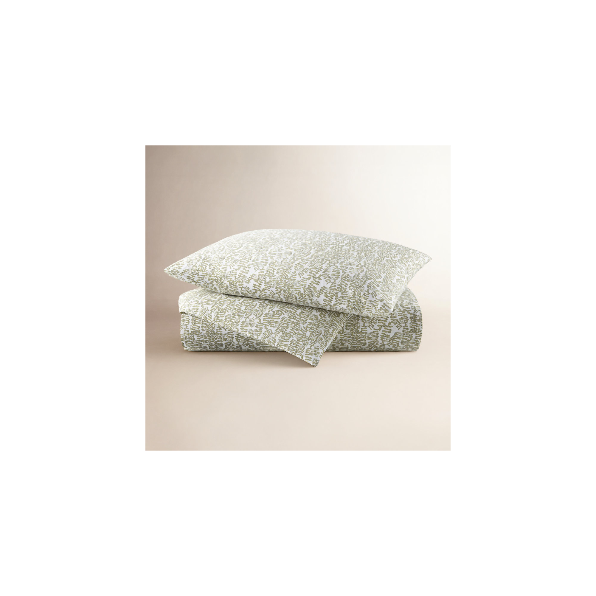 Fern Single Duvet Cover, Olive, Queen Duvet Cover